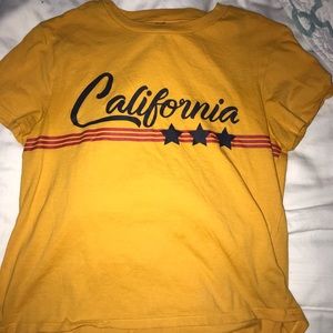 California yellow short sleeve tee